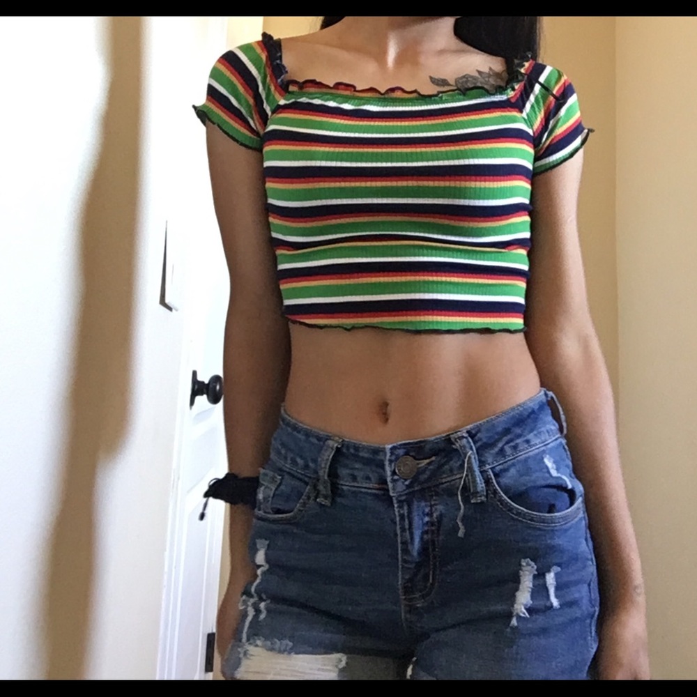 Striped crop top